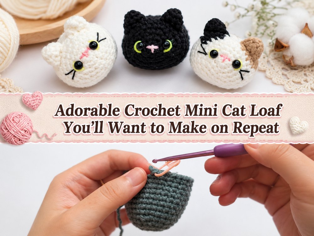 Adorable Crochet Mini Cat Loaf You’ll Want to Make on Repeat