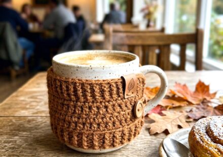 Cinnamon Coffee Crochet Mug Cozy Idea