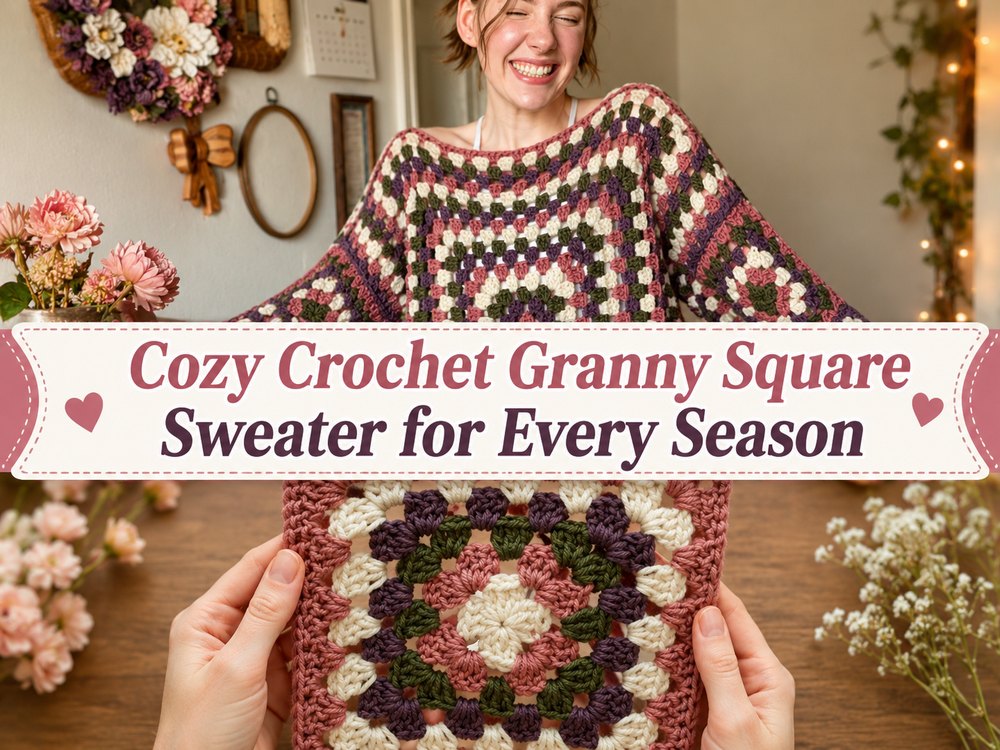 Cozy Crochet Granny Square Sweater for Every Season