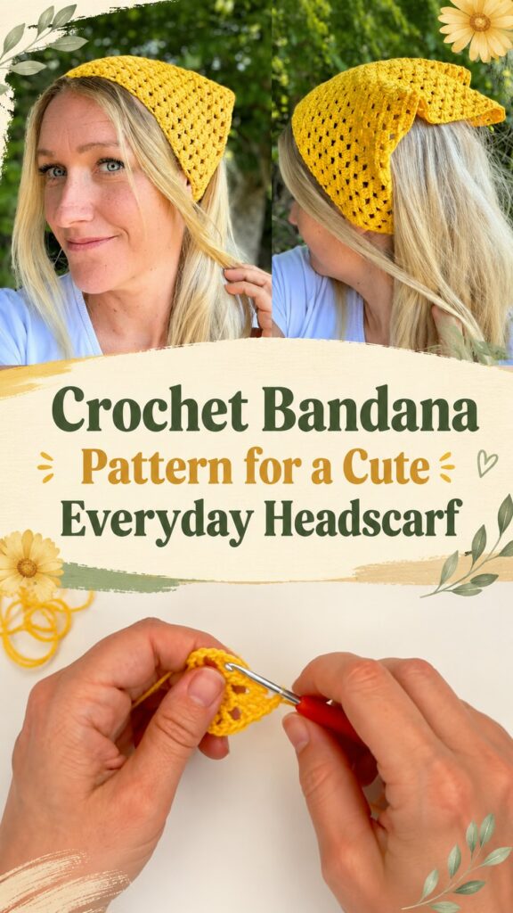 Crochet Bandana Pattern for a Cute Everyday Headscarf