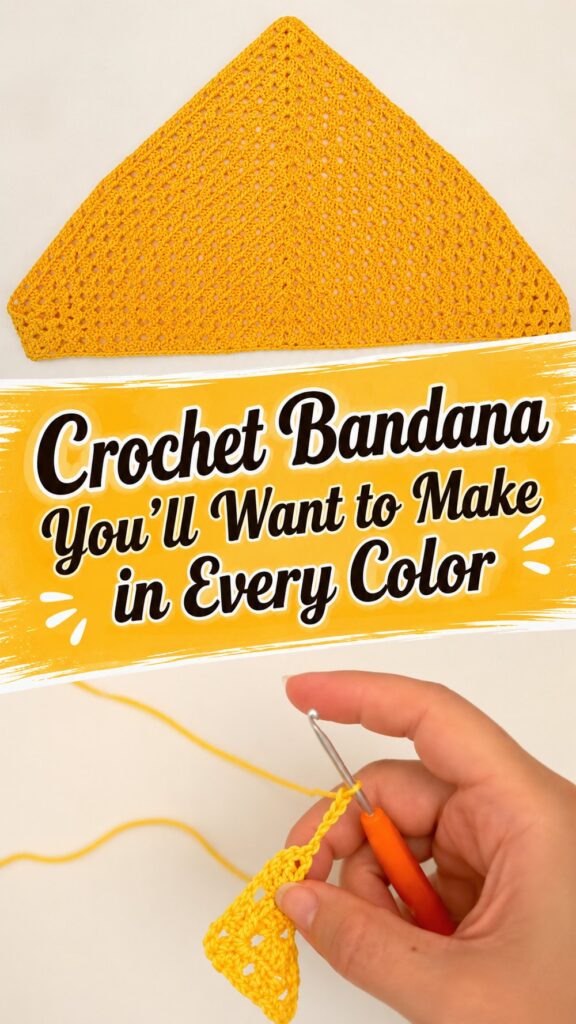 Crochet Bandana You’ll Want to Make in Every Color