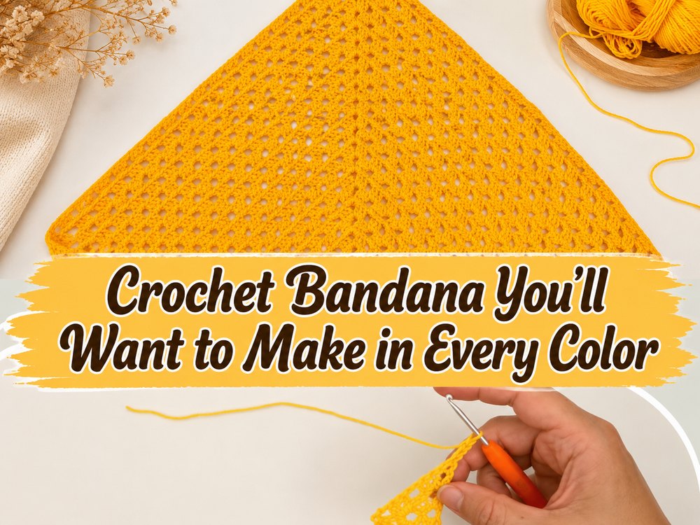 Crochet Bandana You’ll Want to Make in Every Color