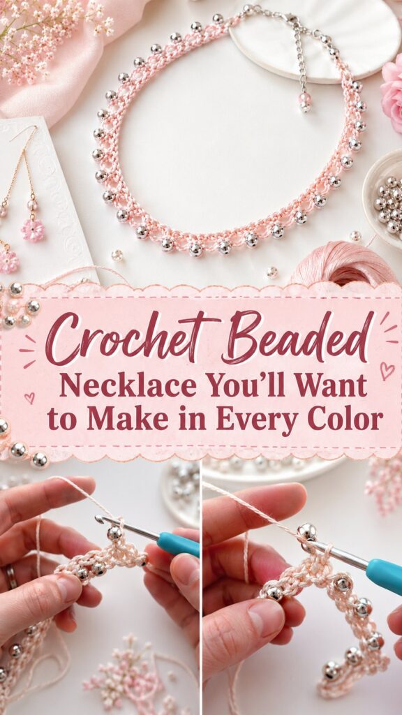 Crochet Beaded Necklace You’ll Want to Make in Every Color