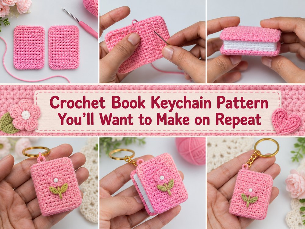 Crochet Book Keychain Pattern You’ll Want to Make on Repeat
