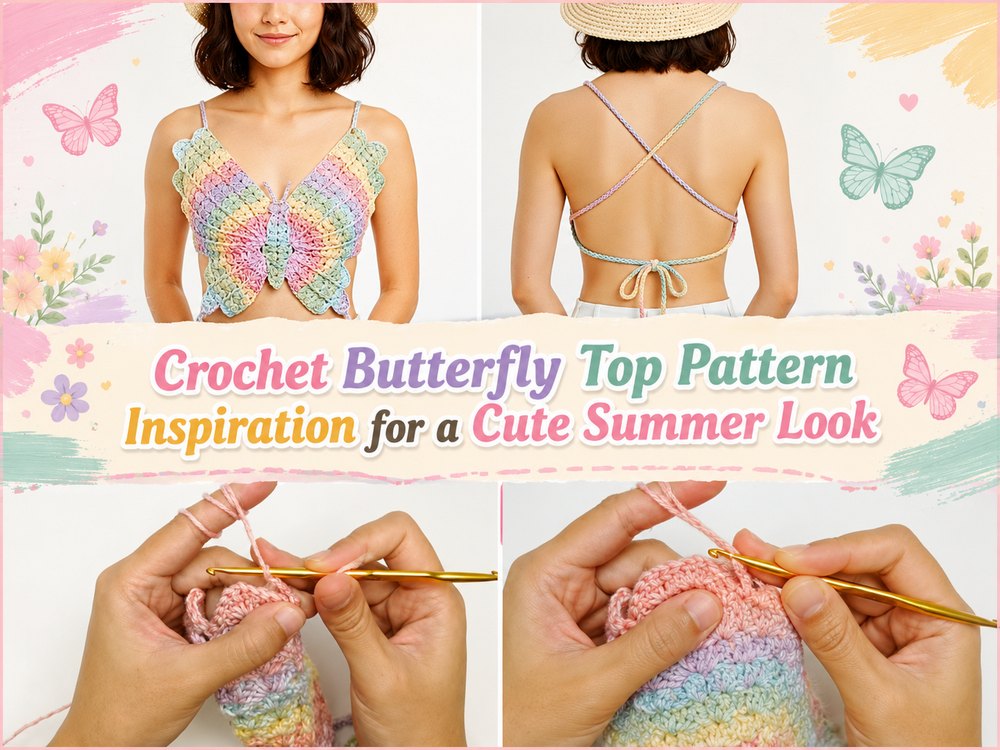 Crochet Butterfly Top Pattern Inspiration for a Cute Summer Look
