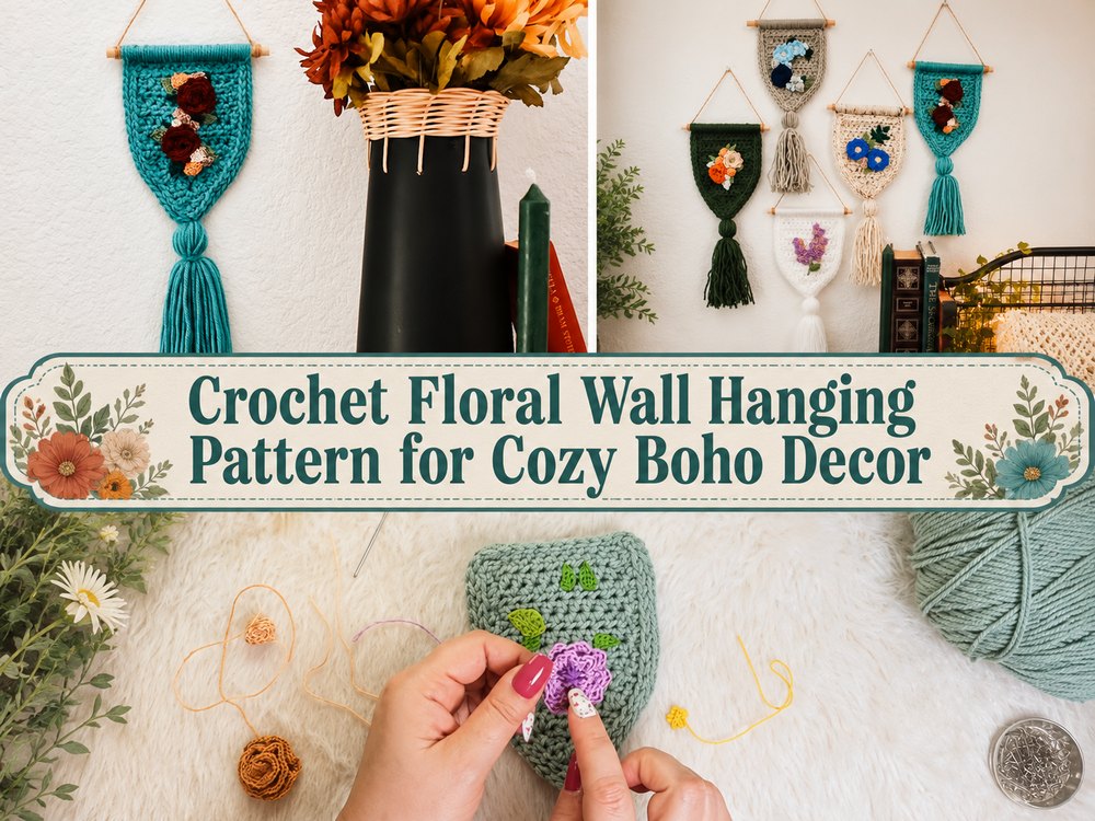 Crochet Floral Wall Hanging Pattern for Cozy Boho Decor