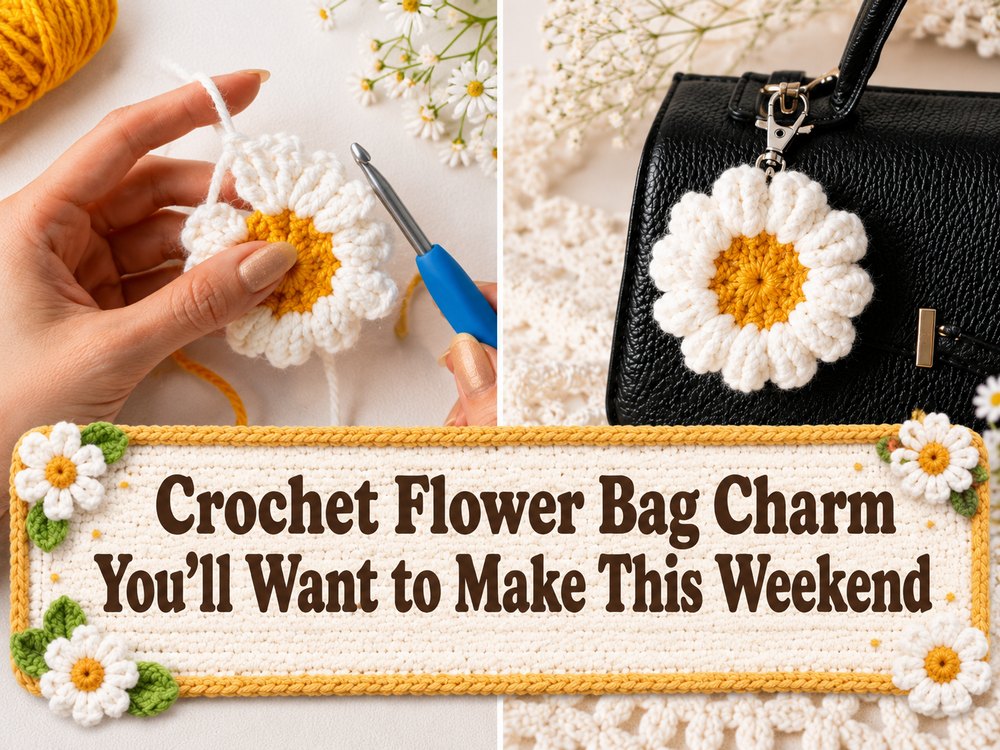 Crochet Flower Bag Charm You’ll Want to Make This Weekend