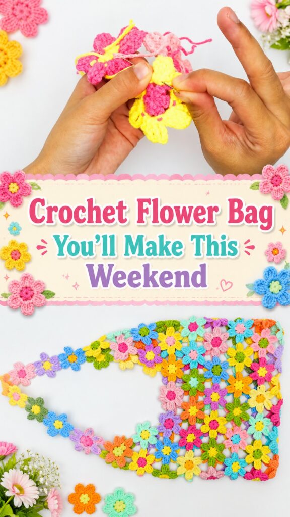 Crochet Flower Bag You’ll Make This Weekend