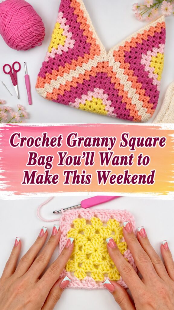 Crochet Granny Square Bag You’ll Want to Make This Weekend