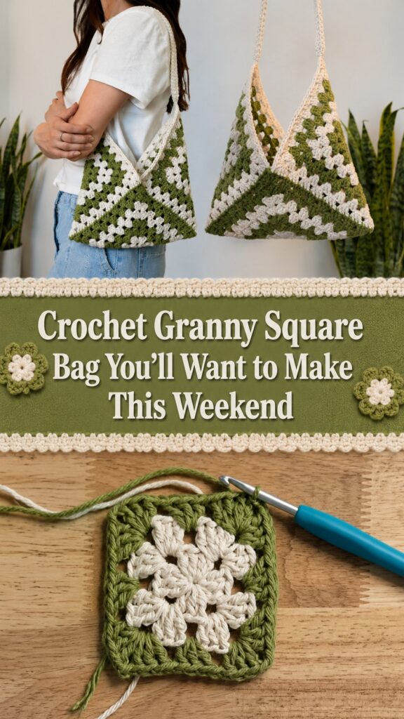 Crochet Granny Square Bag You’ll Want to Make This Weekend