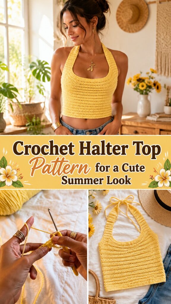 Crochet Halter Top Pattern for a Cute Summer Look