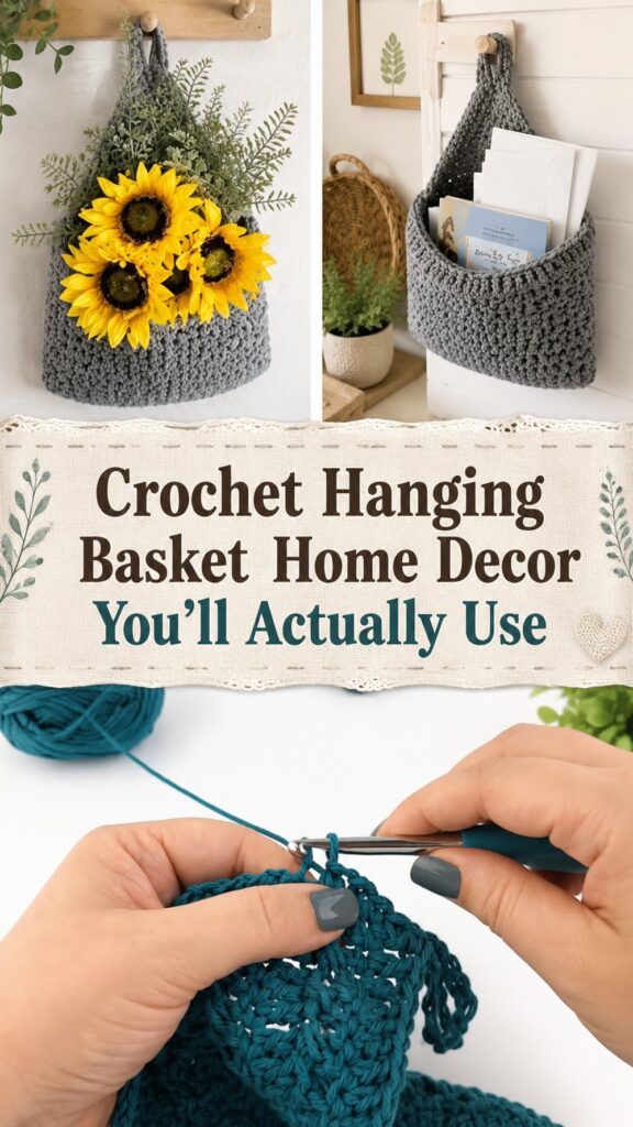 Crochet Hanging Basket Home Decor You’ll Actually Use