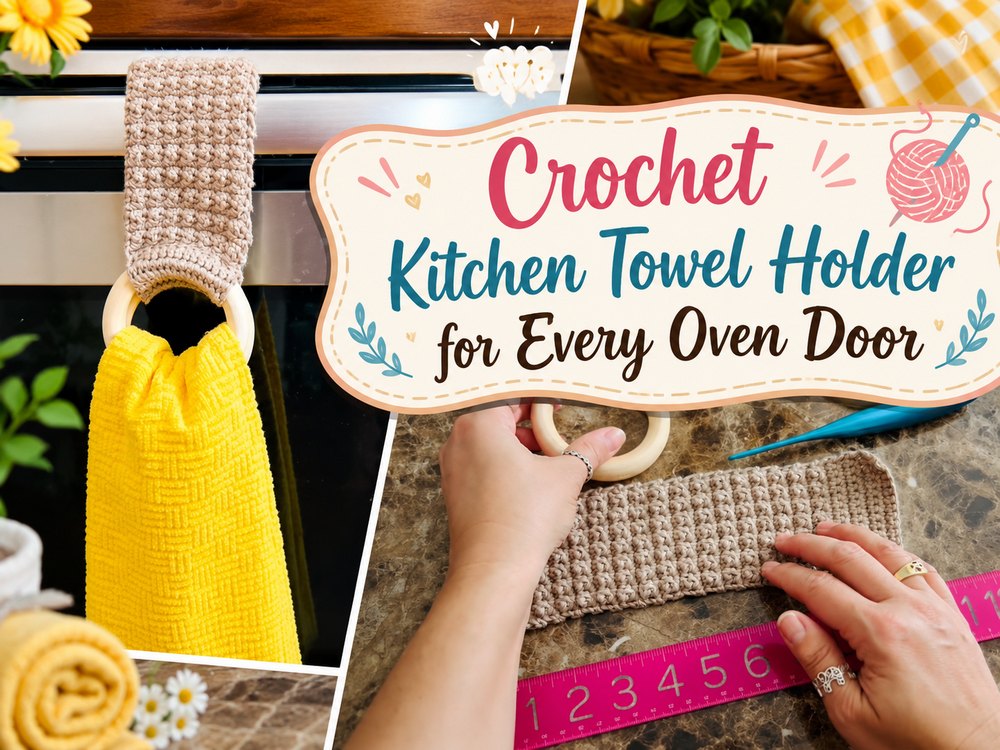 Crochet Kitchen Towel Holder for Every Oven Door