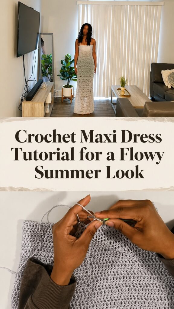 Crochet Maxi Dress Tutorial for a Flowy Summer Look