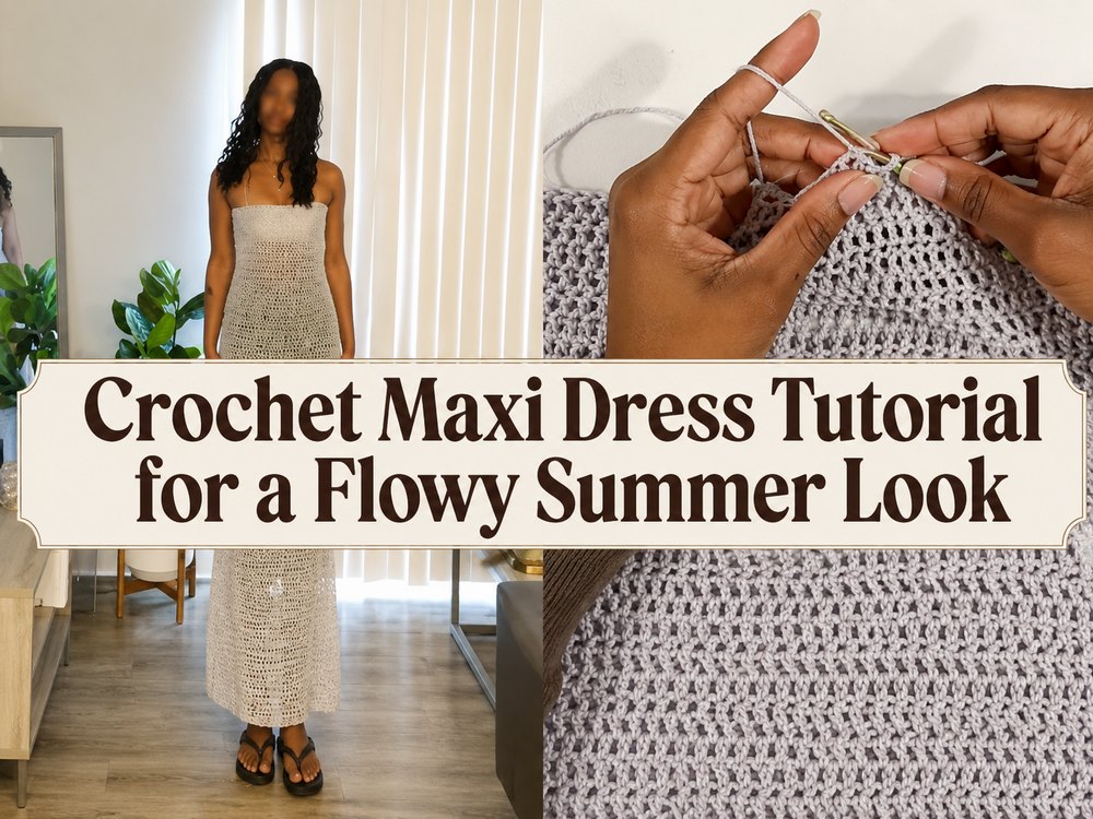 Crochet Maxi Dress Tutorial for a Flowy Summer Look