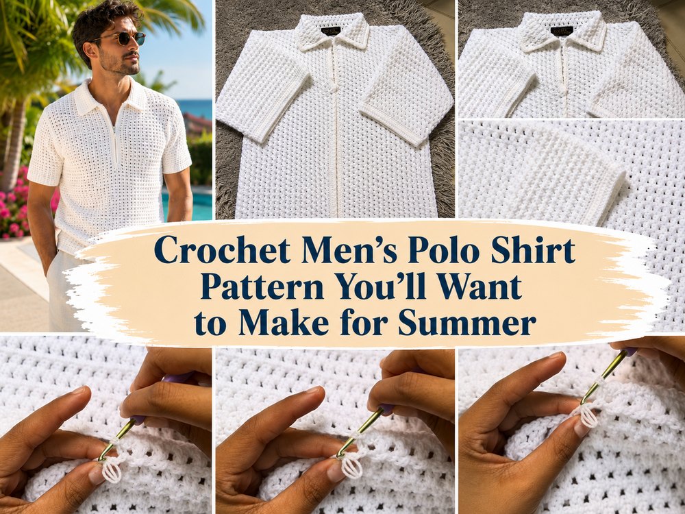 Crochet Men’s Polo Shirt Pattern You’ll Want to Make for Summer
