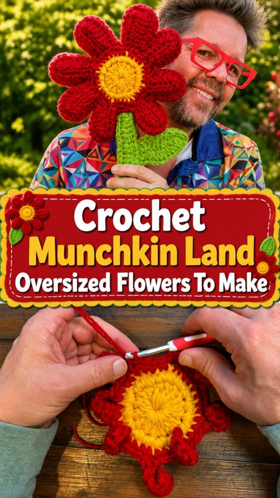 Crochet Munchkin Land Oversized Flowers To Make