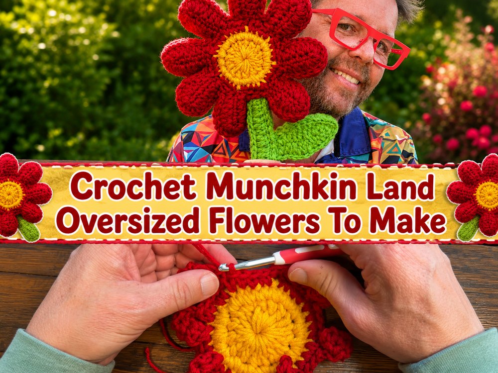 Crochet Munchkin Land Oversized Flowers To Make