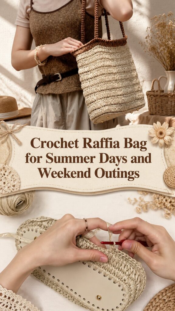 Crochet Raffia Bag for Summer Days and Weekend Outings