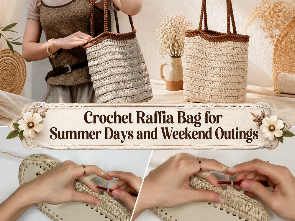 Crochet Raffia Bag for Summer Days and Weekend Outings