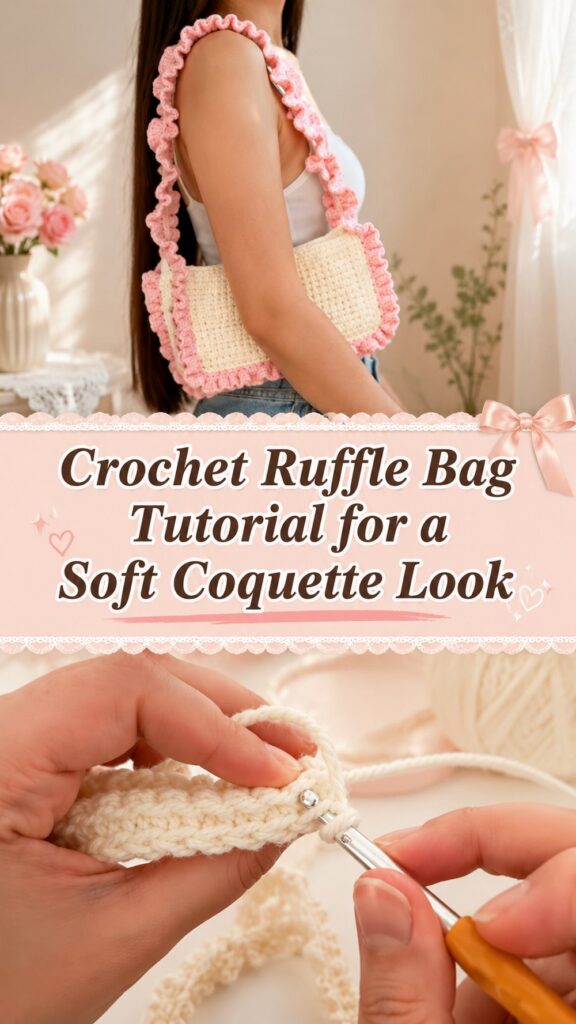 Crochet Ruffle Bag Tutorial for a Soft Coquette Look