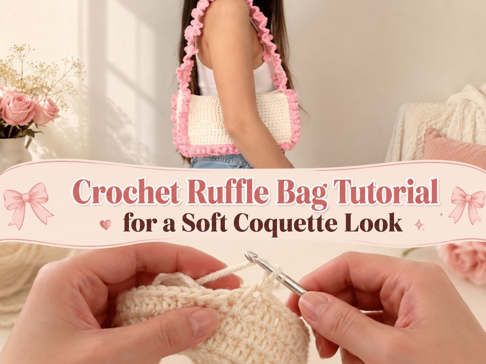 Crochet Ruffle Bag Tutorial for a Soft Coquette Look