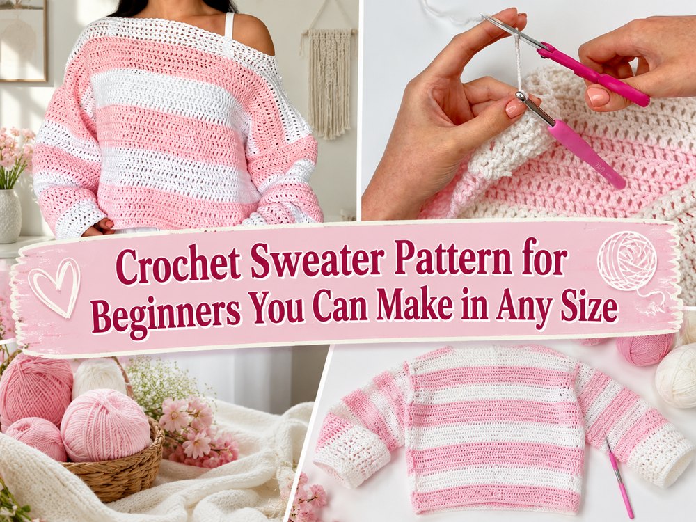 Crochet Sweater Pattern for Beginners You Can Make in Any Size