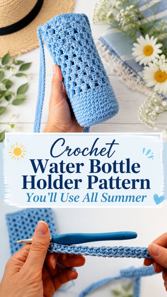 Crochet Water Bottle Holder Pattern You’ll Use All Summer
