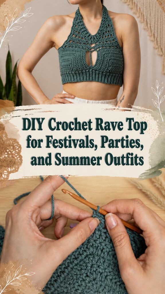 DIY Crochet Rave Top for Festivals, Parties, and Summer Outfits
