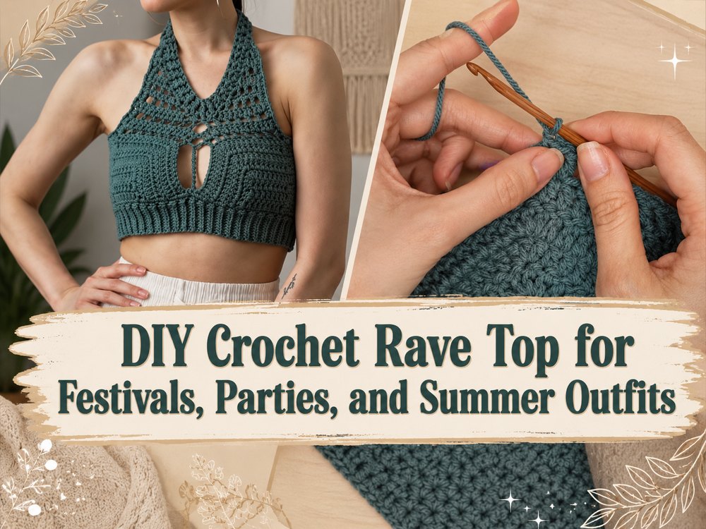 DIY Crochet Rave Top for Festivals, Parties, and Summer Outfits