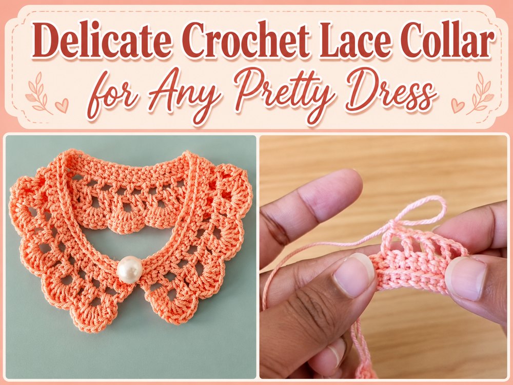 Delicate Crochet Lace Collar for Any Pretty Dress