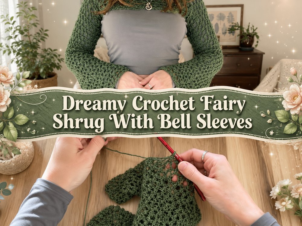 Dreamy Crochet Fairy Shrug With Bell Sleeves