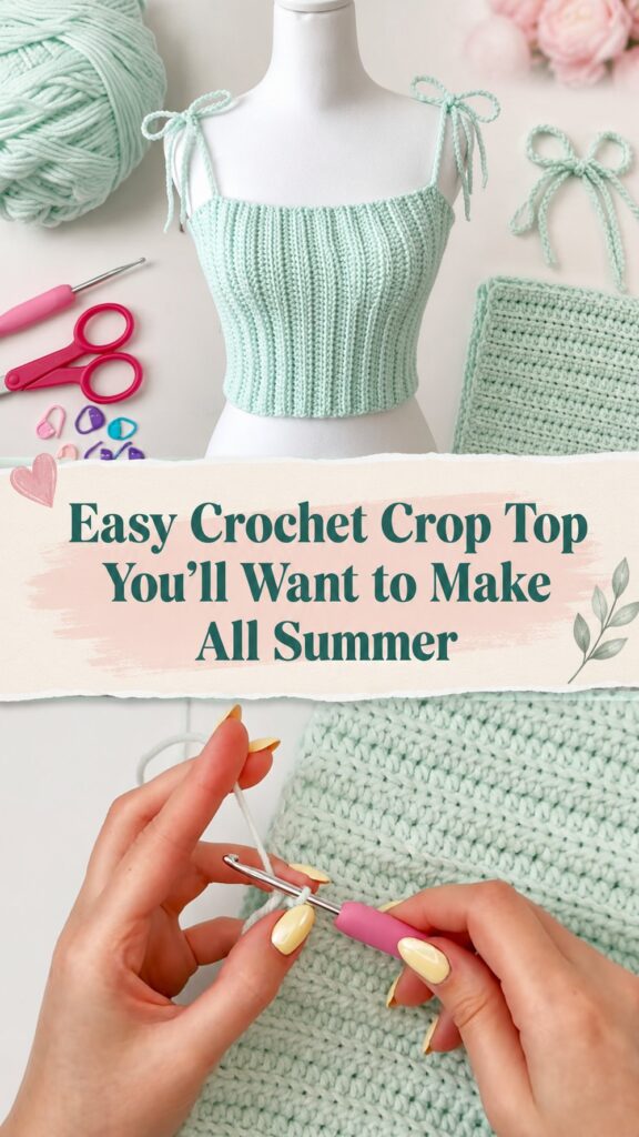 Easy Crochet Crop Top You’ll Want to Make All Summer