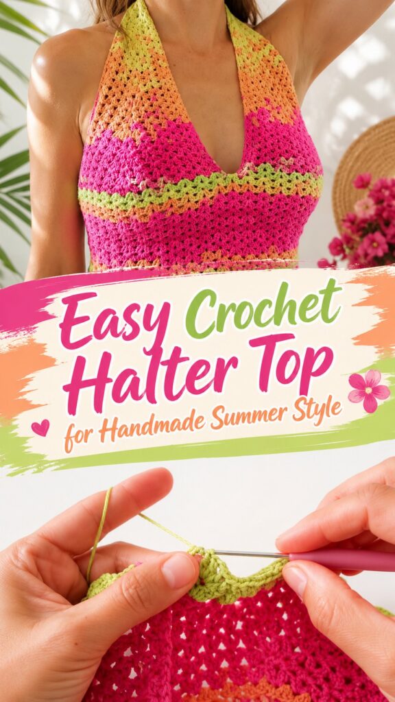 Easy Crochet Halter Top for Handmade Summer Style