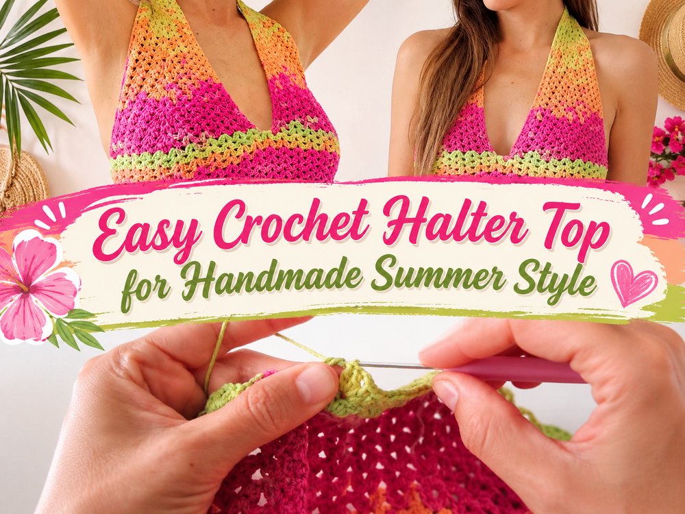 Easy Crochet Halter Top for Handmade Summer Style