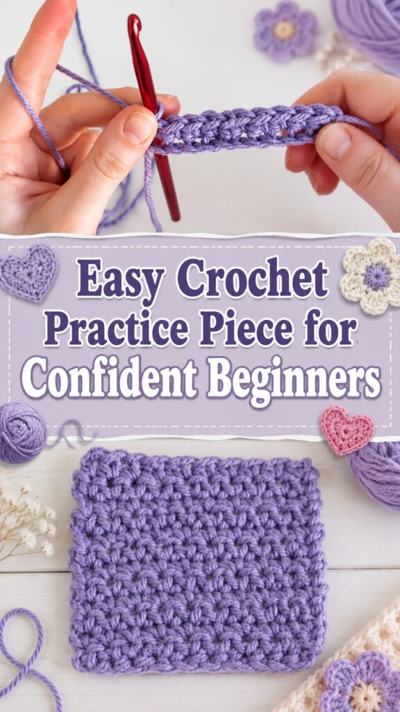 Easy Crochet Practice Piece for Confident Beginners