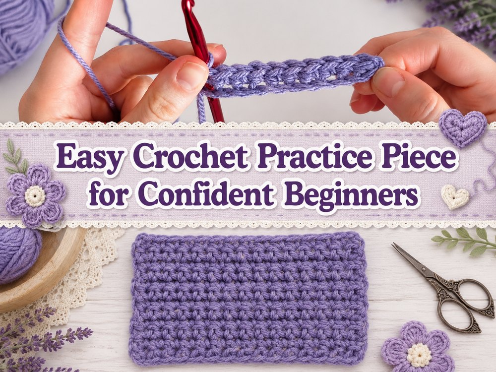 Easy Crochet Practice Piece for Confident Beginners