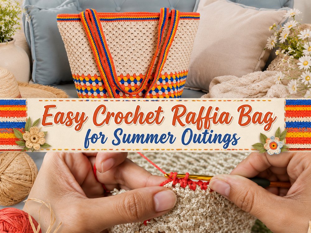 Easy Crochet Raffia Bag for Summer Outings