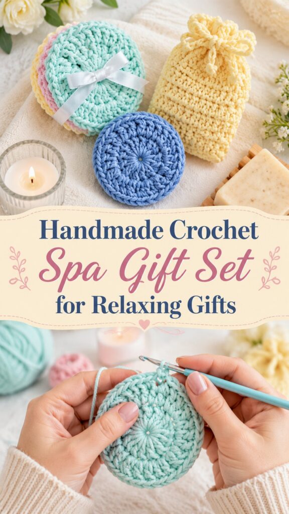 Handmade Crochet Spa Gift Set for Relaxing Gifts