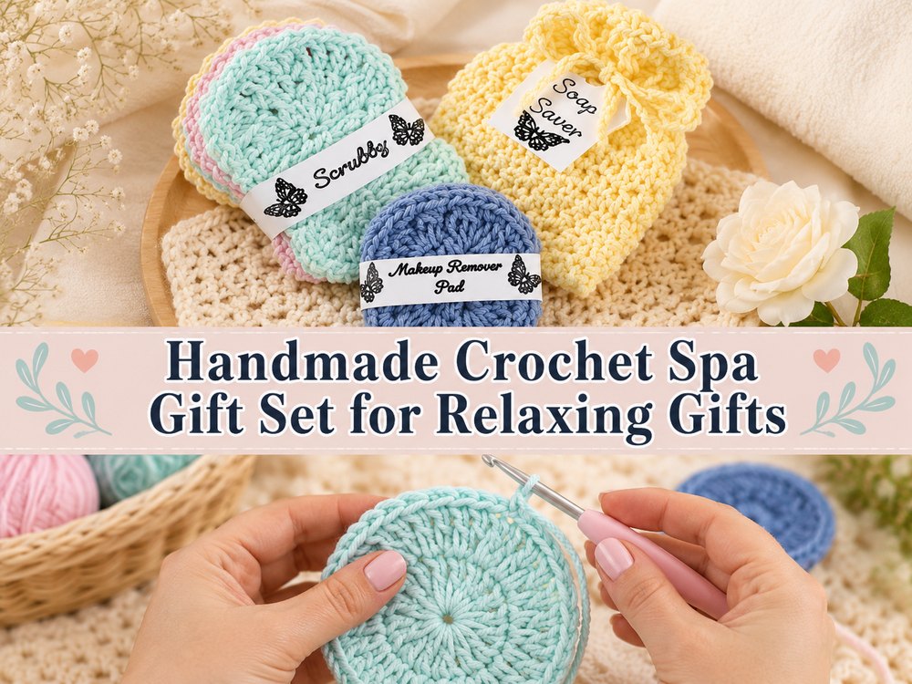 Handmade Crochet Spa Gift Set for Relaxing Gifts
