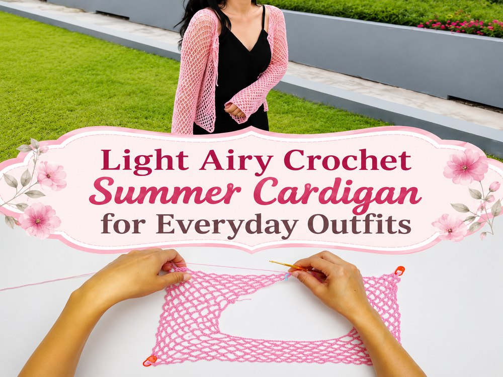 Light Airy Crochet Summer Cardigan for Everyday Outfits