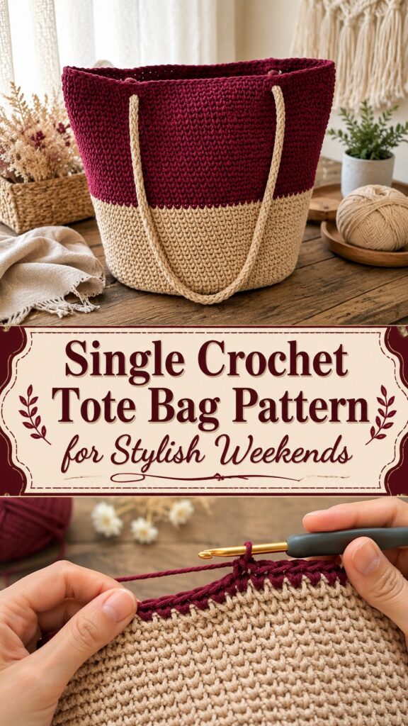 Single Crochet Tote Bag Pattern for Stylish Weekends