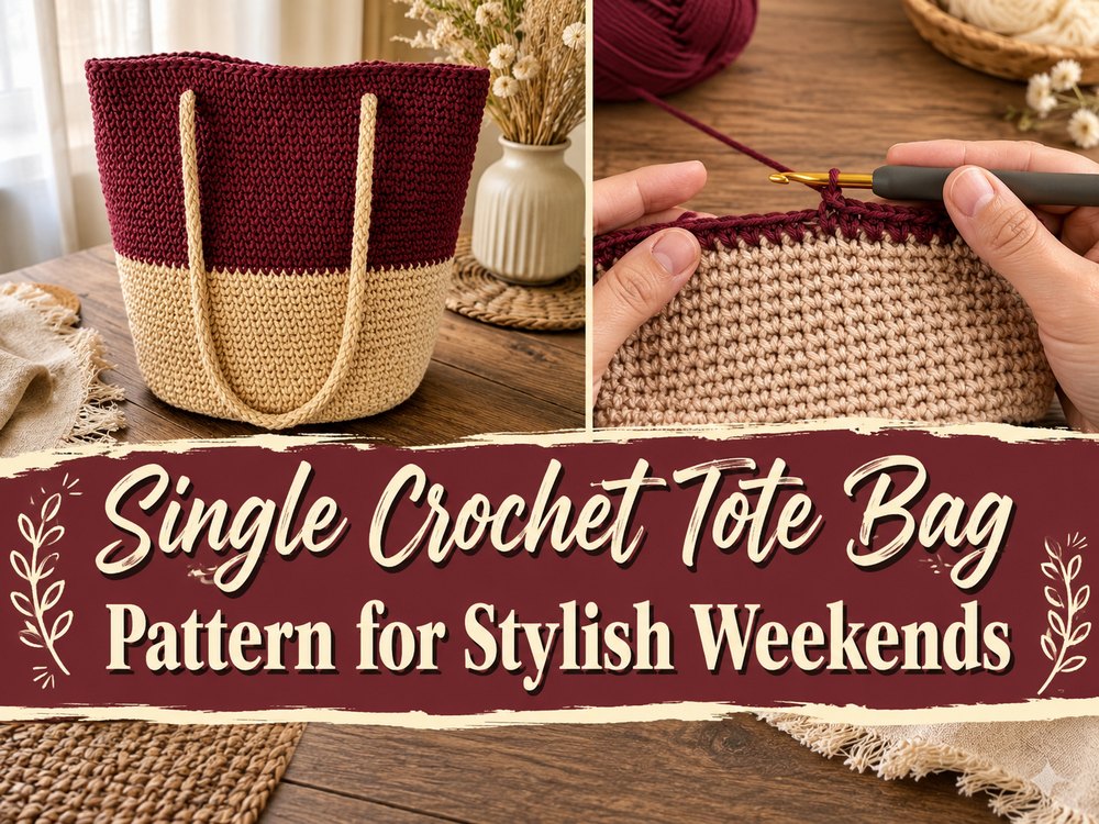 Single Crochet Tote Bag Pattern for Stylish Weekends