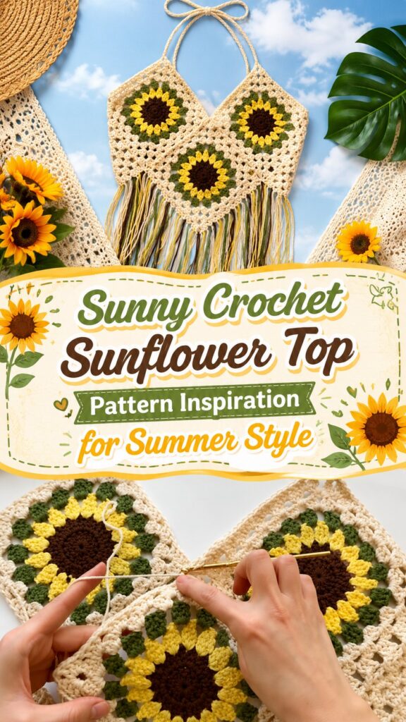 Sunny Crochet Sunflower Top Pattern Inspiration for Summer Style