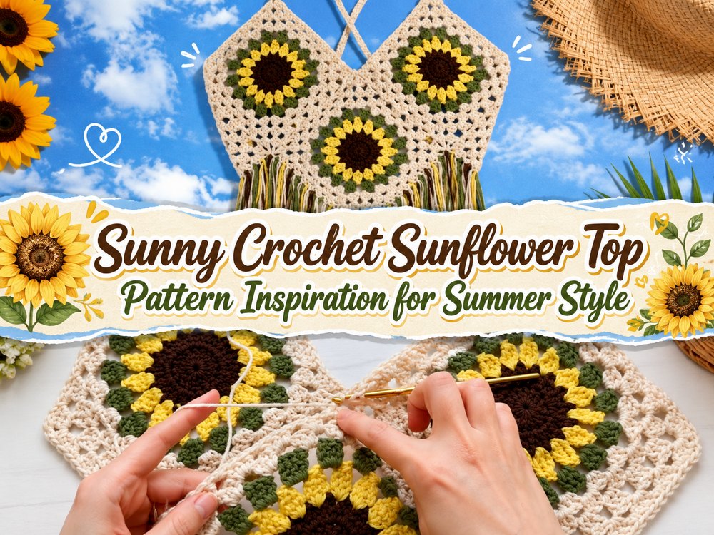 Sunny Crochet Sunflower Top Pattern Inspiration for Summer Style