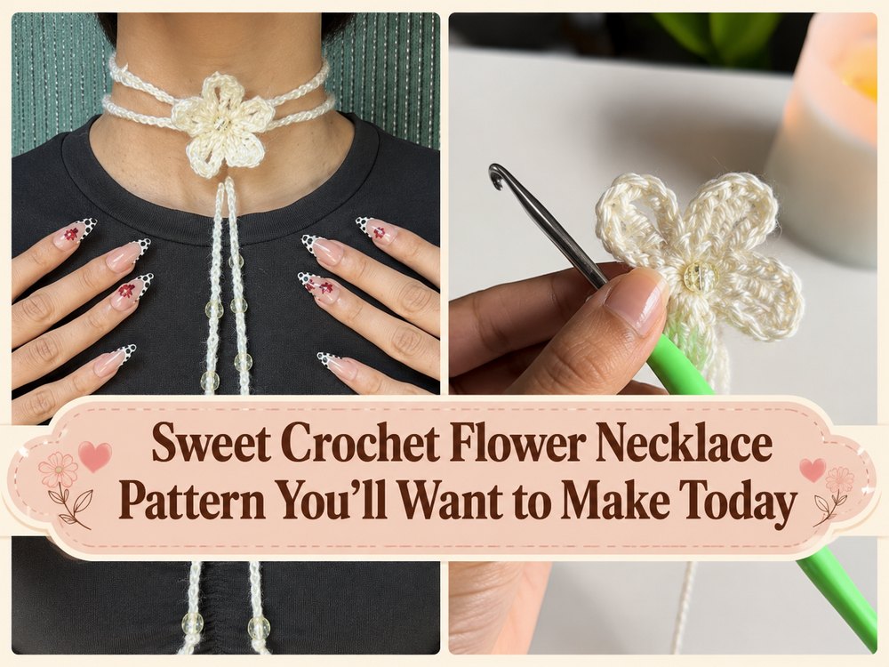 Sweet Crochet Flower Necklace Pattern You’ll Want to Make Today