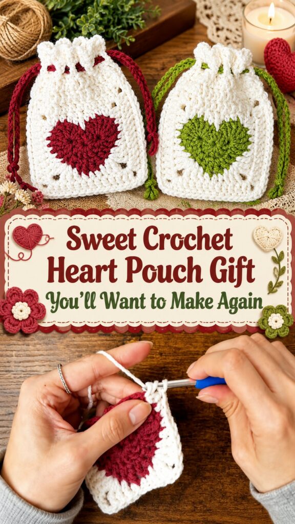 Sweet Crochet Heart Pouch Gift You’ll Want to Make Again