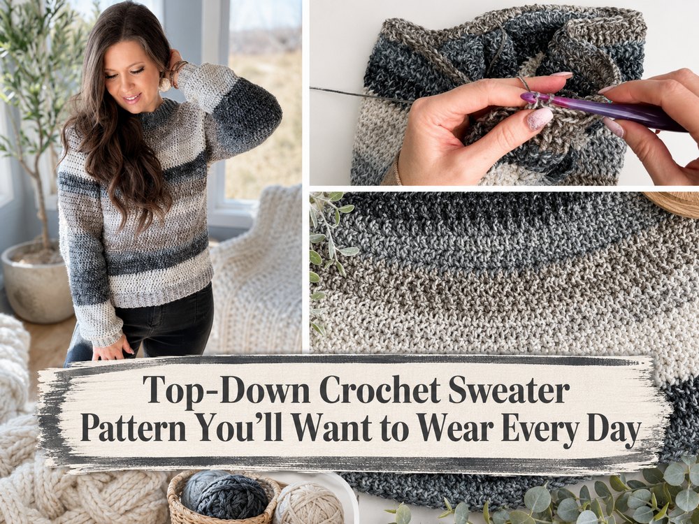 Top-Down Crochet Sweater Pattern You’ll Want to Wear Every Day