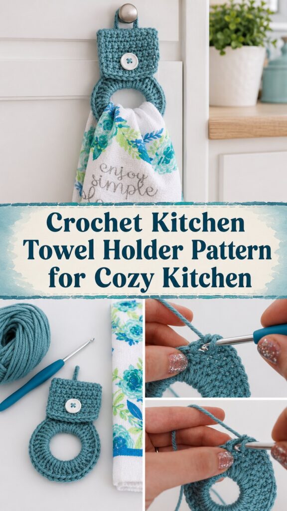 Crochet Kitchen Towel Holder Pattern for Cozy Kitchen