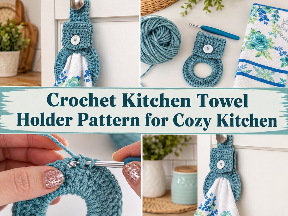 Crochet Kitchen Towel Holder Pattern for Cozy Kitchen